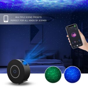 Star Projector, Galaxy Projector for Bedroom, Smart APP & Voice Control Galaxy lamp, Compatible with Alexa & Google Home, for Kids Adults Bedroom,Room Decor,Game Room,Party (Black Round) - Image 8