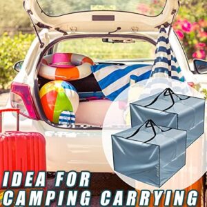 Patelai 2 Pcs Cushion Cover Bag 32 x 32 x 24'' Outdoor Patio Storage Waterproof Oxford Packing Bags for Moving with Zipper Handles for Xmas Storage Camping Picnic Furniture Pillow (Gray) - Image 6