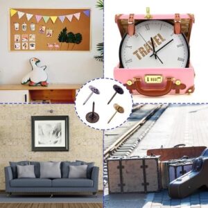 Maozaa Flat Head Upholstery Tacks, 100Pcs 7/16 Inch Flat Thumb Tacks, Bronze Vintage Style Decorative Tacks Nails for Furniture Sofa, Furniture Tacks - Image 7