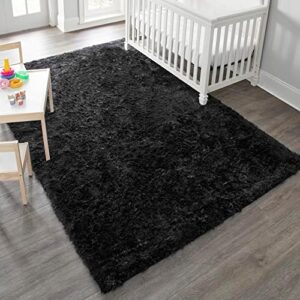 Ophanie 6x9 Black Rugs for Living Room, LargeFluffy Shag Fuzzy Plush Soft Living Room Area Rugs, Floor Shaggy Carpets for Bedroom, Carpet for Kids Boys Girls Dorm Nursery Home Decor Aesthetic - Image 6