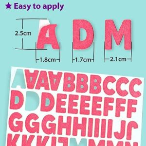 KRAFUN Felt Sticker Kit for Beginner Young Girls and Kids Arts & Crafts, Pack of 600 Assorted Scrapbook Stickers Alphabets, Numbers, Fun Shapes, Preschool, Children Early Learning, self Adhesive - Image 3
