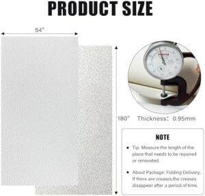 Faux Leather Fabric,54"x180" Thick Durable Synthetic Upholstery Leather Vinyl, Soft Smooth Waterproof, Durable,Replacement Renovate for Wallets, DIY Projects, Furniture, Car Seats 5 Yards-White - Image 2