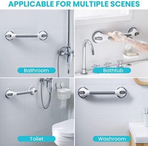 TAILI Grab Bars for Bathtubs and Showers 2 Pack Suction Grab Bar, Heavy Duty Shower Handle Removable Bath Handrails for Seniors and Elderly, Bathroom Safety Grip No Drilling Waterproof,Grey - Image 7