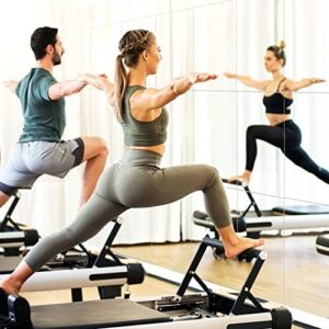 Queekay 10 Pcs Home Gym Mirrors 12" x 24" Acrylic Wall Mirror Tiles 2mm Thick Self Adhesive Mirror Sheets Frameless Wall Mounted Mirror Stickers Decor for Workout Bedroom Ceiling - Image 2