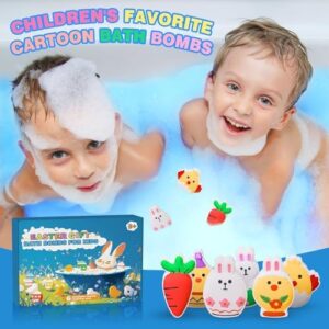 Easter Basket Stuffers Bath Bombs for Kids, 6 Pack Girls & Boys-Easter Bunny, Chicken & Egg Shapes -Handmade Gentle, Safe Fizz Balls-Great Easter Party Favors - Image 2
