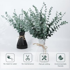 24pcs Eucalyptus Stems Artificial Eucalyptus Stems with Leaves Fake Greenery Branches Fake Flowers for Wedding Bouquets, Floral Centerpieces, Home/Office/Christmas Decor - Image 5