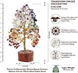 7 Chakra Crystal Tree For Positive Energy - Birthday Gifts For Women, House Warming Gifts New Home, Chakra Tree - Tree Of Life Decor, Chakra Decor, Office Decor For Women, Reiki Gifts, Spiritual Gifts - Image 2