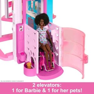 Barbie DreamHouse, Doll House Playset with 75+ Pieces Including Toy Furniture & 3-Story Pool Slide, Pet Elevator & Puppy Play Areas - Image 7