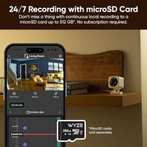 WYZE Cam v4, 2.5K HD WiFi Smart Home Security Camera, Indoor/Outdoor, Pet/Baby Monitor, Motion Activated Spotlight/Siren, Color Night Vision, 2-Way Audio, Works with Alexa & Google, Wired, Grey - Image 12