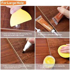 REALINN Wood Furniture Repair Kit- Set of 28 - Touch Up Markers, Fillers with Wood Putty - Repair Scratch, Cracks, Hole, Discoloration for Wooden Door, Floor, Table, Cabinet - Image 5