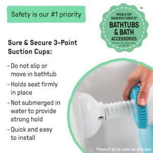 Ingenuity My Bath Seat for Sit-Up Baby Bathing, Sure & Secure Suction Cups, ASTM Safety Tested & Approved, Backrest for Assisted Sitting, Easy Setup & Storage, Gray - Image 4