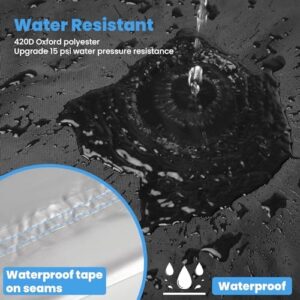 Duerer Patio Furniture Covers Waterproof 420D Outdoor Furniture Covers 74"L X 47"W X 28"H, for Patio Furniture Sets, Sofa, Table and Chair Set Cover, Anti-UV Rain Snow Dust Wind-Proof with Air Vent - Image 4