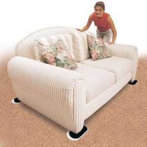 EZ Moves Furniture Slides for Carpet, Large (9” x 6”) - Easily Move Sofas, Loveseats, Cabinets, Bookcases, and More (4 Slides per Set) - Image 4
