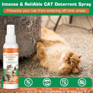 Cat Deterrent Spray, Natural Ingredients Cat Spray Deterrent for Cats and Kittens, Safe Cat Deterrent Indoor, Cat Urination Deterrent for Furniture Protection, Effective Cat Scratch Deterrent Training - Image 2