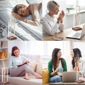 Incense Holder, Wooden Incense Holder for Sticks with Glass Ash Catcher, Anti-ash Incense Burner with 20 Incense Sticks and a Ash Brush for Meditation Yoga Spa Room Decor - Image 6