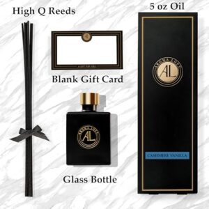 Reed Diffuser-Cashmere Vanilla Reed Diffusers for Home-5 oz.Oil Diffuser Sticks - Bathroom Diffuser Set-Scent Diffusers for Home- Oil Diffuser Reeds,-Scent Sticks in Oil-Office Smell Good Stuff - Image 5
