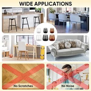 BALEINE 16 Pack Silicone Chair Leg Floor Protectors, Stool Leg Protectors Cap, Non-Slip Chair Leg Caps for Hardwood Floors (Clear & Small, 16 Pack) - Image 8