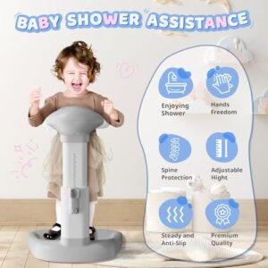 Baby Bathtub with Shower Stand Support | Anti-Pinch Soporte para Bañera de Bebé, Adjustable Shower Tower & Anti-Slip for Toddler Standing Up Themselves,Ideal Gift for Infants 8-36 Months - Image 6