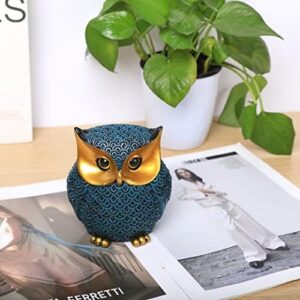 Owl Decor Home Décor Accents Small Decor Items for Shelf Owl Figurines Home Decor Owl Decorations for Home, Office, Gifts for Owl Lover (Blue) - Image 9
