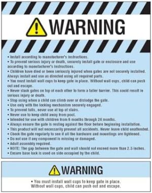 Regalo Home Accents Extra Tall & Wide Baby Gate, Bonus Kit, Includes Décor Steel With Hardwood, 4" Extension Kit, 4 Pack Pressure Mount Kit & Wall Cups, 0320 DS - Image 5