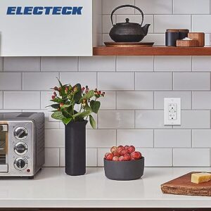 ELECTECK 20 Pack GFCI Outlets 20 Amp, Tamper Resistant (TR), Self-Test GFI Receptacles with LED Indicator, Ground Fault Circuit Interrupter, Decor Wallplate Included, UL Listed, White - Image 5