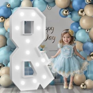 4FT Marquee Letters, Cool Light Marquee Light Up Letters &, Large Letters for Birthday Anniversary Party Decorations, Big Letters for Wedding Decor(DIY Kit)
