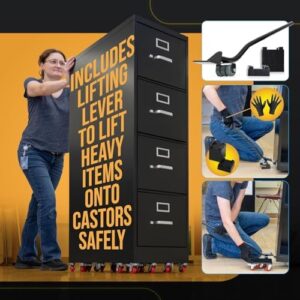 Heavy Duty Furniture Movers with Wheels Furniture Dolly Kit Moving Furniture Lift Mover Tool Set Wheels Piano Dolly Pool Table Dollies Double Bearings Locks Max Capacity 2000 lb 6.3 inch - Image 7