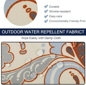 NettyPro Patio Chair Seat Cushion Covers Set 4, Waterproof Outdoor Furniture Cushion Slipcovers with Zipper and Tie, 21 x 19 x 3 Inch, Replacement Cover Only, Vintage - Image 2