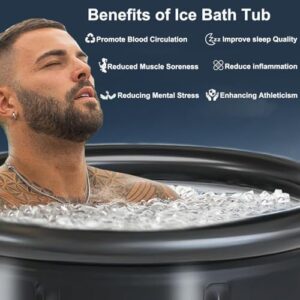 Ultimate Ice Bath Tub for Athletes - 116 Gal Cold Plunge Tub with Cover - Portable Multi-Layered Cold Water Ice Pod for Home, Outdoor, and Gym Therapy Recovery - Image 3