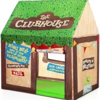 SweHouse Kids Play Tent Indoor: Clubhouse Tent for Kids with Roll-up Door and Windows for Outdoor Games - Boys Tent Playhouse Toddlers Toys Tent for Birthday Gifts