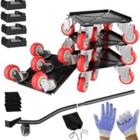 Furniture Movers with Wheels Set,4 Pack Carbon Steel Heavy Duty Furniture Dolly with 5 360° Rotatable Rubber Universal Wheels,Furniture Lifter Mover Tool Set for Sofa, Tables, Refrigerators, 1322 LBS