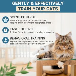 Cat Deterrent Spray, Natural Cat Repellent Spray, Anti-Scratch Deterrent for Furniture, Sofas, Rugs, Curtains, Plants, Indoor & Outdoor Repellent Cats Kittens, Non-Toxic, Alcohol-Free 6.76 FL Oz - Image 4