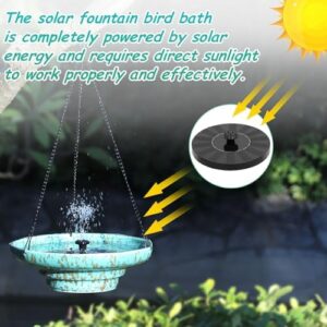 Solar Fountain Ceramic Hanging Bird Bath,Bird Bath for Ourside,Outdoor Fountain Bird Bath,Garden and Home Decor - Image 4