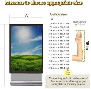 Window Privacy Film See Out Not in, One Way Privacy Window Film, Removable Window Tint for Home, Reflective Static Cling Window Film Heat Blocking, Natural Silver, 35.4 X 393.7 inch - Image 2