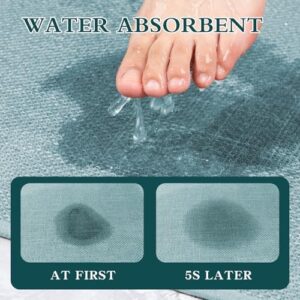 chakme Bathroom Rugs Mat 24x17, Ultra Thin Non Slip Bath Mat Small Quick Dry Absorbent Bath Mat for Bathroom Floor, (Light Blue, 24"x17") - Image 4