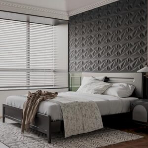 Art3dwallpanels 33 Pack 3D Wall Panel Diamond for Interior Wall Décor, PVC Flower Textured Wall Panels for Living Room Lobby Bedroom Hotel Office, Black, 12''x12'' Cover 32.Sq.Ft. - Image 7