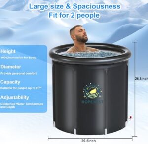 Ultimate Ice Bath Tub for Athletes - 116 Gal Cold Plunge Tub with Cover - Portable Multi-Layered Cold Water Ice Pod for Home, Outdoor, and Gym Therapy Recovery - Image 4