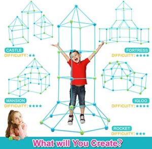 Kids Fort Building Kit 120 Pieces Construction STEM Toys for 5 6 7 8 9 10 11 12 Years Old Boys and Girls Ultimate Forts Builder Gift Build DIY Educational Learning Toy for Indoor & Outdoor - Image 6