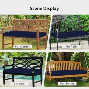 Outdoor Bench Cushion - 48" x 18" x 3" Bench Cushions for Outdoor Furniture, Non-Slip Outdoor Swing Cushions with Removable Cover, Patio Bench Cushion for Backyard Porch Settee (Navy) - Image 7