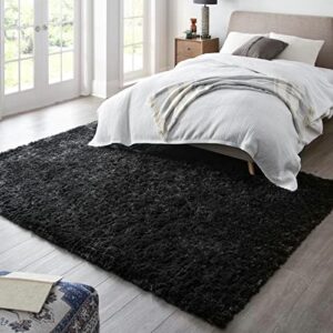 Ophanie 6x9 Black Rugs for Living Room, LargeFluffy Shag Fuzzy Plush Soft Living Room Area Rugs, Floor Shaggy Carpets for Bedroom, Carpet for Kids Boys Girls Dorm Nursery Home Decor Aesthetic - Image 3