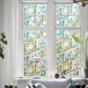 Finnez Window Privacy Film Window Film 3D No Glue Glass Sticker for Glass Door Home and Office Heat Control Anti UV 23.6 Inch x 13.1 Feet - Image 2