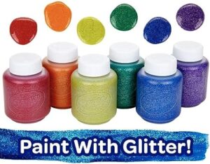 Crayola Washable Kids Paint Set (12ct), Classic and Glitter Paint for Kids, Arts & Crafts Supplies, Easter Basket Essentials, Toddler Painting Kit, 3+ [Amazon Exclusive] - Image 3