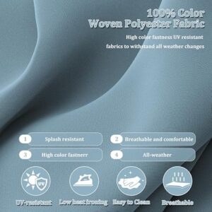 9 Pcs Outdoor Patio Cushions Covers Replacement Waterproof with Zipper for 5 Pcs Patio Furniture Set, Covers Only - Image 4