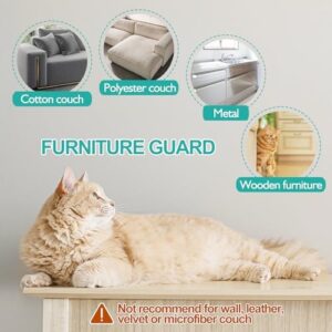 [Thicken Vinyl] Anti Cat Scratch Furniture Protector, Single-Sided Sticky Couch Protector for Cats, Flexible Couch Corner Guard Under Cats Claw, Cat Scratch Deterrent Tape-(160" x 12.4") - Image 6