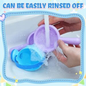 Small Soft Bath Toys for Toddlers 1-3 - Super Easy to Clean Water Table Toys Baby Tub Swimming Pool Toy Fun Tactile Training Newborn Gifts, 3Packs (Blue) - Image 7