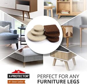 Felt Furniture Pads X-PROTECTOR 133 PCS Premium Furniture Pads - Felt Pads Furniture Feet Best Wood Floor Protectors - Protect Your Hardwood & Laminate Flooring! Brown and Beige - Image 2