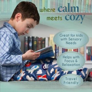 Florensi Weighted Lap Pad for Kids, 5 lbs - Weighted Blanket for Kids, Teenagers, Boys, Girls - Soft, Warm, Comfortable - Sensory Weighted Lap Blanket & Calm Down Corner Supplies - 20" x 23" - Image 2