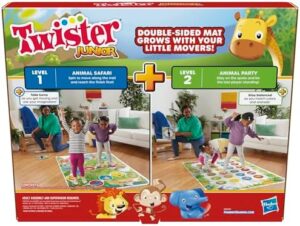 Hasbro Gaming Twister Junior Game, Animal Adventure 2-Sided Mat, 2 Games in 1, Party Game for Kids Ages 3 and Up and 2-4 Players (Amazon Exclusive) - Image 2