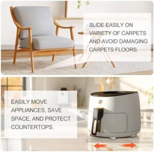 Furniture Sliders for Carpet Furniture Glides for Carpet Furniture Moving Pads Chair Sliders for Carpet with 3M Self-Stick Adhesive RUSIDO 7/8 Inch 20pcs Beige - Image 6