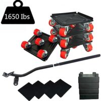 Furniture-Dolly-Furniture-Movers with-5-Wheels, Furniture Sliders Lifters Tool Set for Moving Heavy Duty, Furniture Dollies, Max Capacity 1650Ib Red
